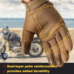 Luvas táticas de couro pu com tela sensível ao toque, ciclismo, casca dura, caminhadas, combate, caça, airsoft, direção, bicicleta, antiderrapante - Image 3
