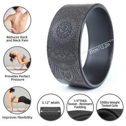 Roda de Yoga confortável para dor nas costas, Yoga Prop, Roda para liberação miofascial, melhorando a flexibilidade, 12.2 Polegada - Image 4