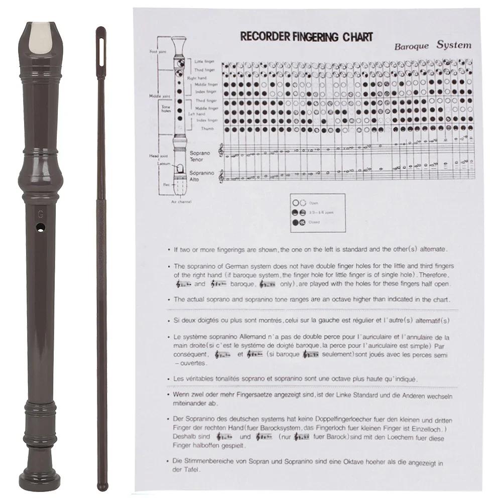8-Hole Vertical Flauta Set, Iniciante, Profissional, Gravadores Prática, De madeira, ABS, Orff, Instrumentos de sopro - Image 1