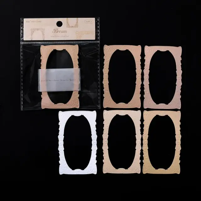 Papel Decorativo Relevado Oco para DIY - Cartão Artesanal para Artesanato, 10 Peças