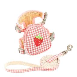 Cat arnês com mochila, evitar quebrar livre, alça de peito respirável, corda de tração, peluche, mini cão, andando Pet fornecimentos - Image 6