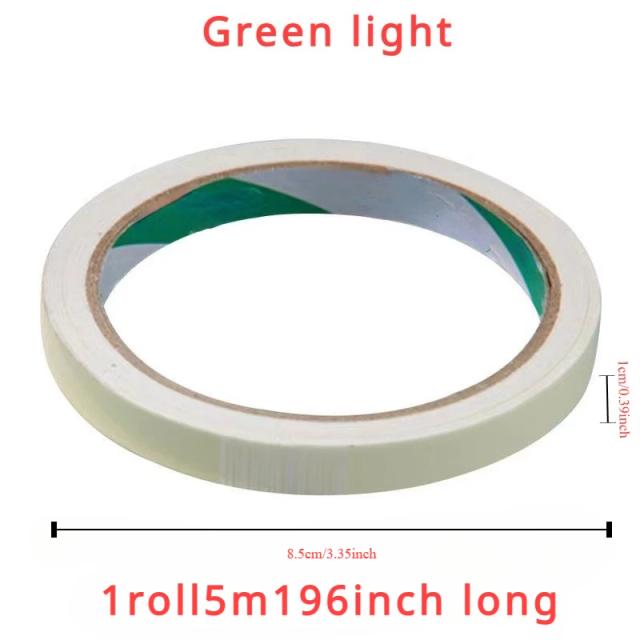 Fita Luminosa Auto-adesiva Fluorescente para Decoração Noturna e Segurança em Casa - 3m e 5m