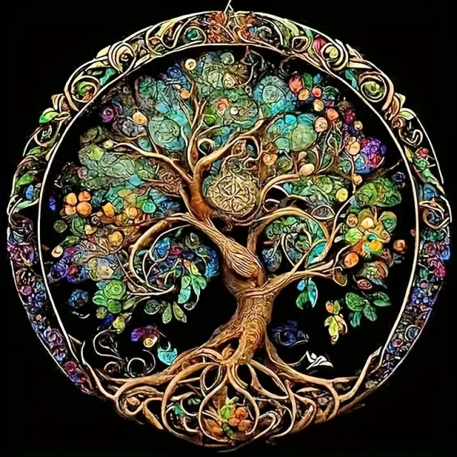 Kit de Pintura Diamante Tree of Life - Arte 5D com Pedras Preciosas para Decoração de Parede pro 1