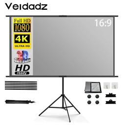 VEIDADZ-Tela do projetor com suporte, tela de projeção, cinza, anti-luz, ângulo de visão 160 °, 60 ", 84", 100 ", 120", interior, exterior - Image 1