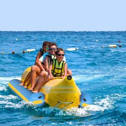 Banana Boat inflável para jogo de parque aquático, Tubo rebocável de peixe voador, Água aquática para praia - Image 5