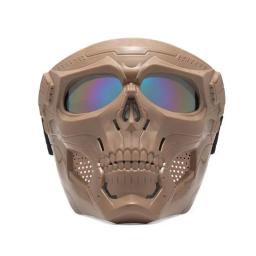 Máscara de caveira com óculos para esportes, capacete de motocicleta aberto, máscara de caveira, máscara off road - Image 6
