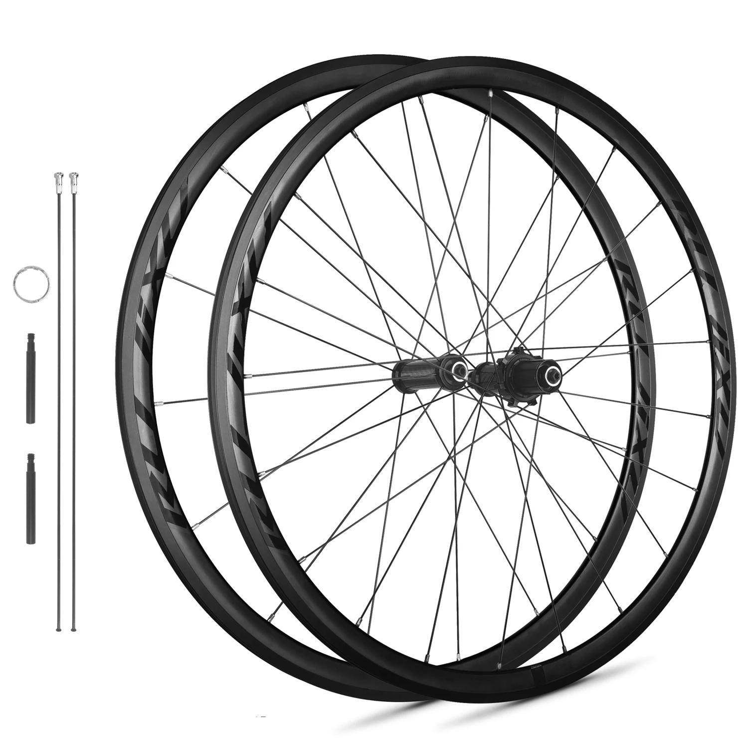 Ultraleve roujixu 700c 6 patas rodado de estrada 30/40/50mm altura da estrutura 2:1 tranças roda de estrada v/c anel freio rodas aro freio - Image 1