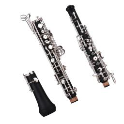 Chaves niqueladas estilo semi-automático profissional Oboé C Key instrumento de sopro com luvas de Oboé Reed estojo de couro bolsa de transporte - Image 1
