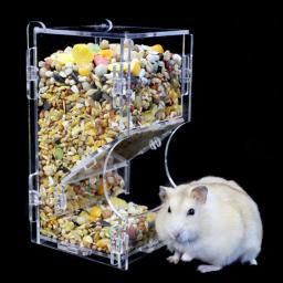 Automático Acrílico Hamster Food Dispenser, Bin, Alimentador para Pequenos Animais, Acessórios - Image 2