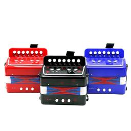 Mini acordeão de 7 teclas, durável, 2 baixos, instrumento musical educacional, brinquedo para iniciantes, melhor presente, preto - Image 5