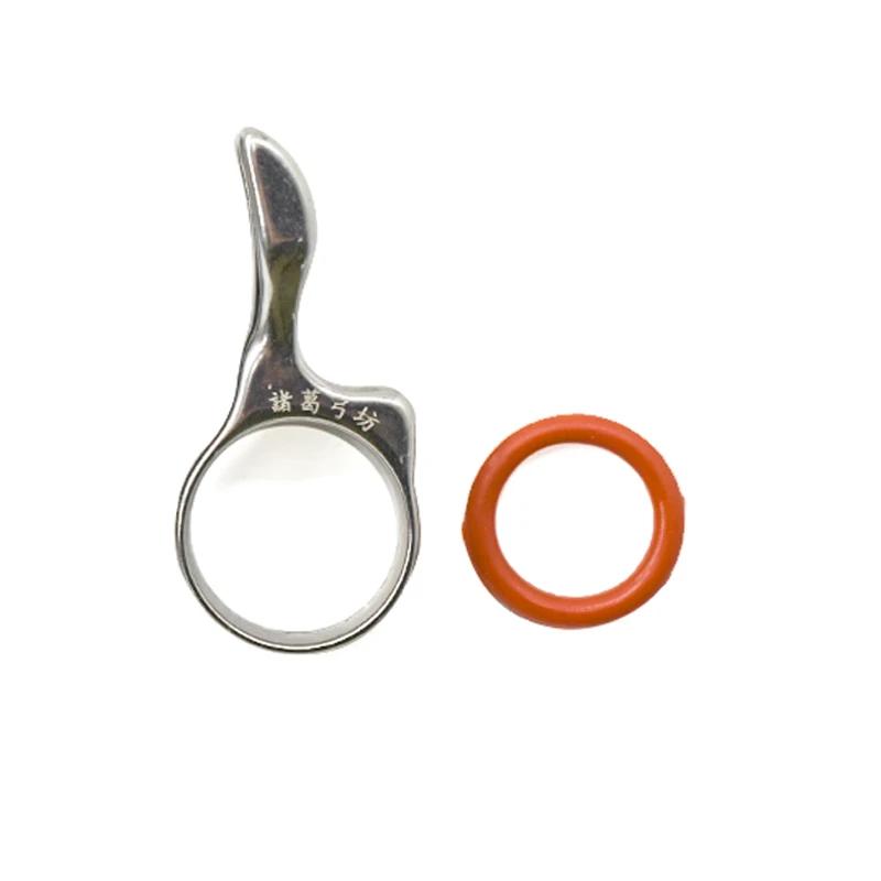 Aço inoxidável exterior caça Slingshot, Fish Dart Release, arco e flecha ferramenta, anel estilingue para proteger os dedos - Image 1