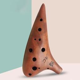 Ocarina de madeira maciça com 12 buracos, instrumentos Orff, flauta legenda Ocarina, instrumentos musicais profissionais, oferece acessórios - Image 1