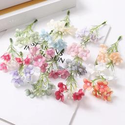 Flores Artificiais De Seda Cabeça, Decoração De Casa, Festa De Natal, Decoração De Casamento, DIY Vaso, Wreath Bouquet, Acessórios De Presente, 10Pcs - Image 2