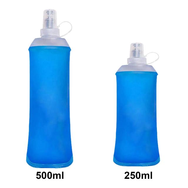 Garrafa Dobrável Portátil e Macia para Hidratação com Tampa e Bico de Silicone