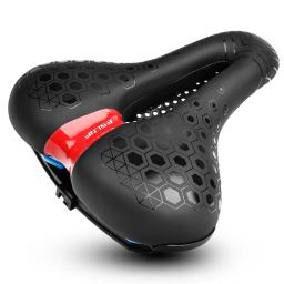 Absorção de choque Oversized MTB Bike Saddle, Impermeável, Confortável, Oco, Respirável, Almofada de ciclismo, Peças de reposição - Image 4