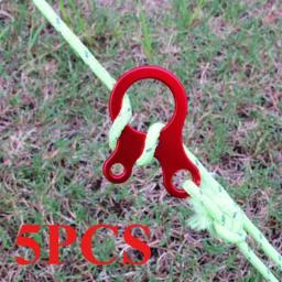 5 pçs 3 buraco caracol forma peças de ligação rápida tenda ajuste fivela acampamento anti deslizamento explorar ao ar livre escalada corda equipamentos sobrevivência - Image 2