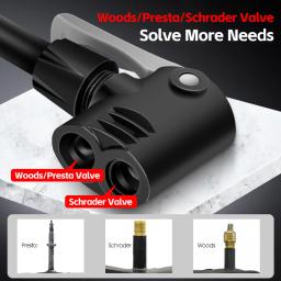West bike-bomba ultra leve para bicicleta de estrada e mtb, insuflador de ar portátil, alta pressão 120psi - Image 2