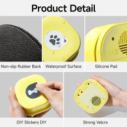 MEWOOFUN Pet Comunicação Vocal Training Brinquedo Interativo, Botão Do Cão, Gravar Falando, Bell Ringer com Pad e Adesivo, Fácil de Usar - Image 5