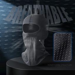 Balaclava chapéu máscara facial completa respirável proteção solar capa elástica para esportes caminhadas acampamento esqui ao ar livre lenço de cabeça masculino - Image 3