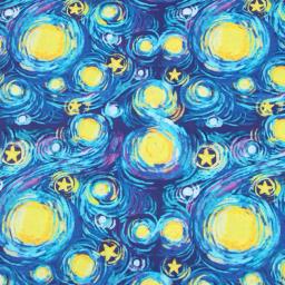 Van gogh pintura a óleo tecido de algodão para decoração de costura diy retalhos tecido têxtil decoração de casa 45*110cm - Image 3