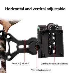 Liga de alumínio ajustável Bow Composto, Light Apontando, Outdoor Archery Acessórios, 5-Needle Sight - Image 3