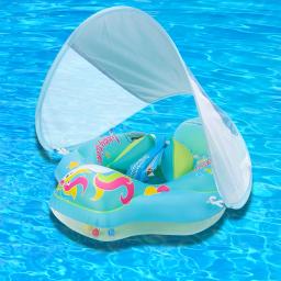 Inflável Baby Float Natação Anéis, Anel De Natação, Acessórios De Piscina De Bóia, Pára-sol, Dossel, Cintura, Peito, Deitado - Image 3