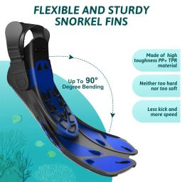 Silicone Scuba Diving Shoes, Snorkel Fins, Fivelas Ajustáveis, Nadadeiras De Natação, Silicone Curto, Salto Aberto, Tamanho De Viagem, Homens e Mulheres Adultos - Image 3