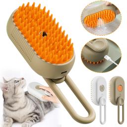 Escova de vapor elétrica para Pet, 3 em 1, spray fumegante, Massagem, Beleza Comb, Depilação, Grooming Suprimentos, Pet Acessórios, Dog Cleaning - Image 1