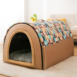Casa de cama de cachorro universal removível e lavável, canil doméstico, casa de cachorro grande, pet fornecimentos quentes, quatro estações, inverno - Image 5