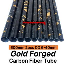 Tubo de fibra de carbono forjado colorido, material composto alto 3K, 500mm, OD 12mm 16mm 20mm 22mm 25mm 28mm 30mm, 2 peças por lote - Image 1