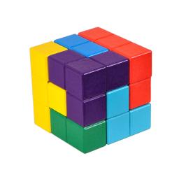 Casse tete 3d cubo de madeira quebra-cabeça iq lógica treinamento cérebro teaser quebra-cabeças montessori brinquedos educativos - Image 6