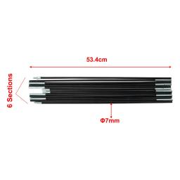 Kit portátil de vara de barraca de fibra de vidro, adequado para tendas de 1 8 residentes com comprimento e diâmetro variados - Image 1