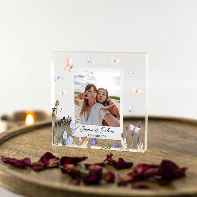 Bloco Acrílico Personalizado Foto 10x10cm Presente Exclusivo