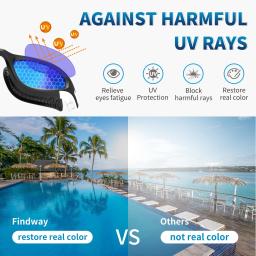 Findway-Óculos de natação impermeáveis com lente de proteção UV, óculos ajustáveis, sem vazamento, lentes de alta definição, homens e mulheres - Image 3