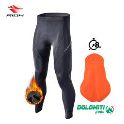 RION-Windproof Calças De Ciclismo De Velo Térmico para Homens, Calças Justas De Bicicleta De Montanha MTB, Dolomiti, 8H Passeio De Longa Distância, Inverno - Image 1