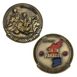Moeda de Medalha Militar Paralela, Moeda de Desafio da Guerra Coreana, Vintage, Metal, 1950-1953, 38ª, Presente da Coleção, 5 peças por conjunto - Image 4
