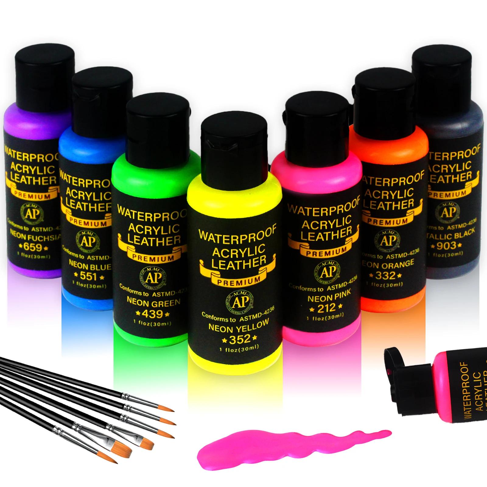 Pigmentos de couro acrílico Paint Set, Reparação de couro Pigmentos, impermeável, nunca desaparecendo, sacos, sapato, artesanato, DIY, 12 cores - Image 1