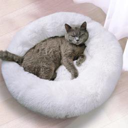 Cama longa super macia do cão do luxuoso, Esteira do gato, Camas grandes do cão, Casa de Labradores, Almofada redonda, Cama morna do animal de estimação do sono, Inverno - Image 3