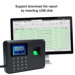 Intelligent Biometric Fingerprint Senha AttChimney Máquina, Employee Checking, Built-in Recorder, 2.4 "TFT LCD Screen, DC 5V Tempo - Image 5