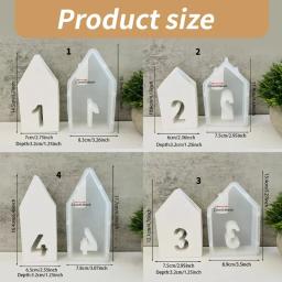4 peças moldes artesanato fácil desmoldagem moldes número casa forma base vela moldes silicone moldes suporte - Image 6