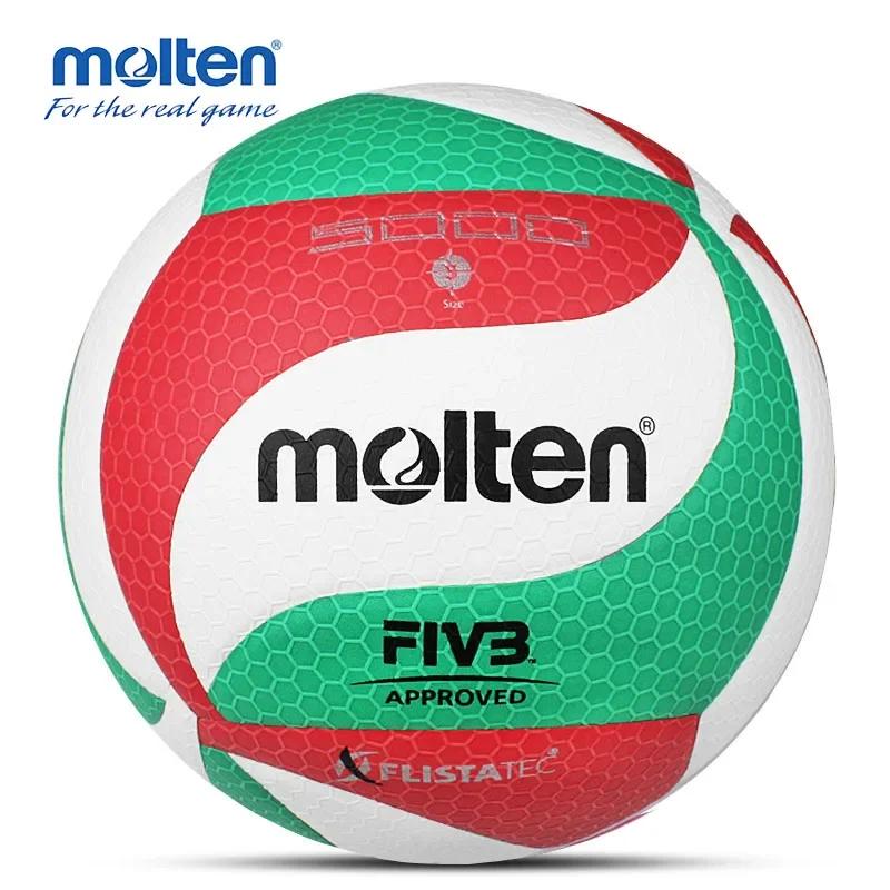 Bola de Voleibol Oficial de Tamanho Fundido com Saco, Voleibol de Tamanho Oficial, Andebol de Treinamento e Combinação, Tipo Flagship, Original, V5M5000 - Image 1