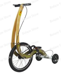 Meia Bicicleta Stand Up Bike para Exercício, Treino De Corpo Inteiro, Roda Grande, Fitness, Treinamento De Equilíbrio, Dobre, 20" - Image 4