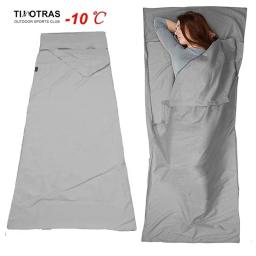 Saco de dormir forro portátil acampamento ao ar livre caminhadas hotel único forro dobrável viagem leve envelope viajar cama - Image 1