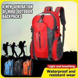 Mochila de caminhada leve impermeável para homens e mulheres, mochila de viagem, 40L - Image 2