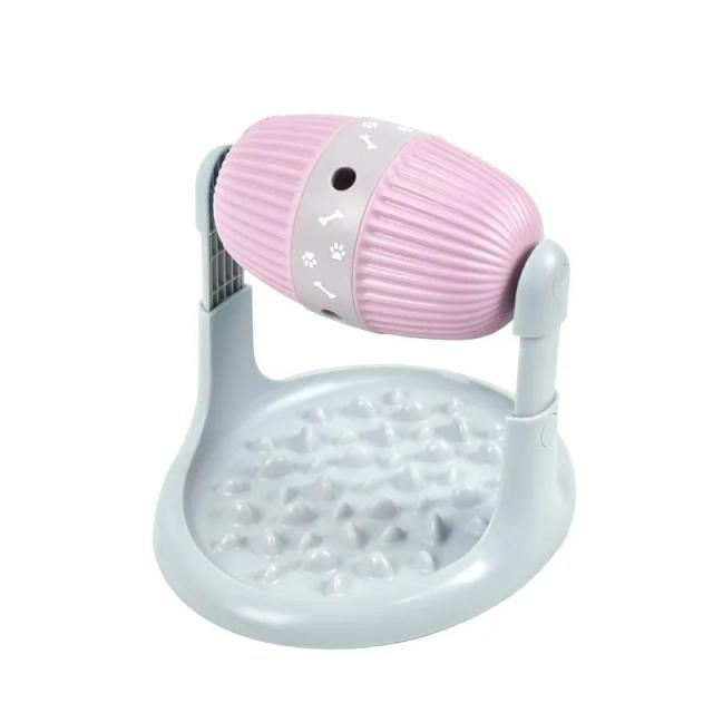 Alimentador Multifuncional para Animais de Estimação: Brinquedo Divertido e Tigela Lenta Ajustável para Cães e Gatos com Dieta Saudável