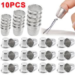 10/1 pçs mini dedal de costura metal protetor de dedo agulha de costura dedal para diy mão ponto cruz bordado ferramentas dedal - Image 1