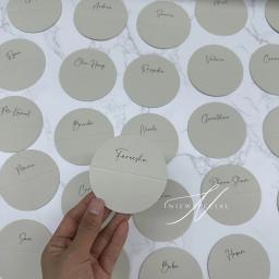 Cartão de lugar com nomes de convidados, estilo minimalista, cartões de lugar de casamento personalizados, decoração de casamento, nude rosa/branco - Image 4