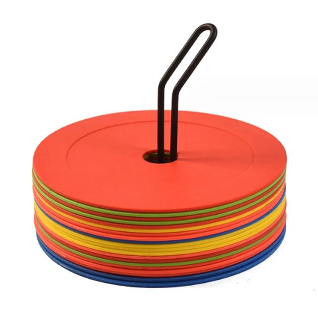 Conjunto de 10 Cones Planos para Treinamento de Futebol e Basquete - Aumente Velocidade e Agilidade com Equipamento Portátil