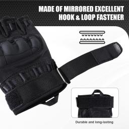 Outooor-luvas táticas sem dedos para homens, casca dura, engrenagem esportiva, paintball, airsoft, caça, combate, equitação, caminhadas, ciclismo, antiderrapante - Image 5