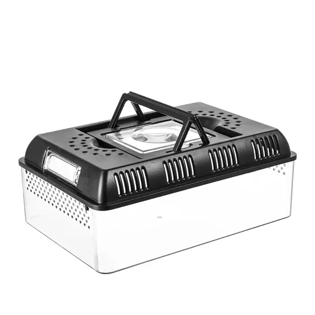 Terrário Plástico com Alça para Répteis e Anfíbios - Tartaruga Ideal para Animais de Estimação
